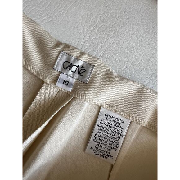 Cache Rare Y2K vintage Ivory Flare Pants Size10 Embellished Rhinestones Festival - Picture 4 of 9